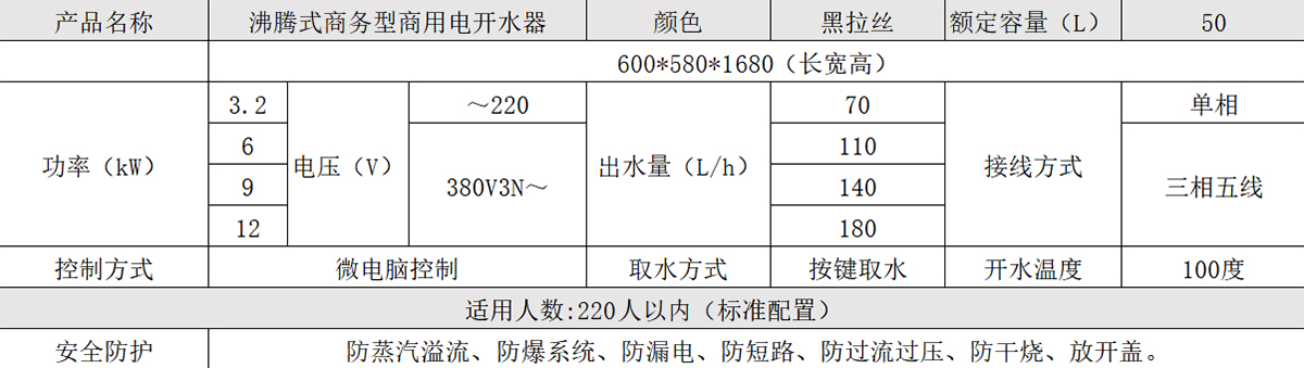 沸騰式商務(wù)型商用電開水器二龍頭